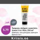 Allahindlus - Šampoon, dušigeel, raseerimiskreem
3-in-1 Rich, 250 ml*
