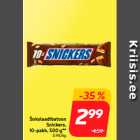 Šokolaadibatoon
Snickers,
10-pakk, 500 g**