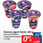 Allahindlus - Koorene jogurt Farmi, 400 g