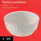 Plastikust puuviljakauss 