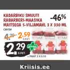 Allahindlus - KADARBIKU SMUUTI
RABARBERI-MAASIKA
MAITSEGA 5-VILJAMAHL 3 X 330 ML