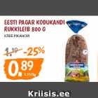 Allahindlus - EESTI PAGAR KODUKANDI
RUKKILEIB 800 G