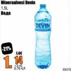 Allahindlus - Mineraalvesi Devin 1,5 L