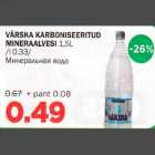 Allahindlus - VARSKA KARBONISEERITUD MlNERAALVESI 1,5L