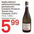 Itaalia kaitstud päritolunimetusega poolvahuvein Contarini Prosecco Treviso Vino Frizzante 10,5%* 75 cl