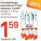 Allahindlus - Piimatäidisega biskviitkook Pingui kakaoga, 4-pakk*