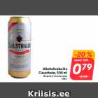 Allahindlus - Alkoholivaba õlu
Clausthaler, 500 ml