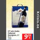 Allahindlus - GT vein Andes Cabernet Sauvignon, 3 l