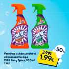 Vannitoa puhastusvahend
või rasvaeemaldaja
Cillit Bang Spray, 500 ml