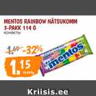 Allahindlus - MENTOS RAINBOW NÄTSUKOMM
3-PAKK 114 G