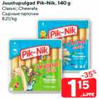 Juustupulgad Pik-Nik, 140 g

