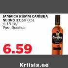 JAMAICA RUMM CARIBBA NEGRO 37,5% 0,5L