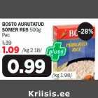 Allahindlus - BOSTO AURUTATUD SÕMER RIIS 500g