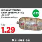 Allahindlus - LINNAMÄE VERIKÄKK EHTSA BBQ LIHAGA 400g