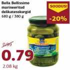 Allahindlus - Bella Bellissimo
marineeritud
delikatesskurgid
680 g / 380 g