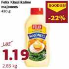 Allahindlus - Felix Klassikaline
majonees
420 g