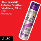 Allahindlus - L`Oreal juukselakk Studio Line Silk&Gloss Extra Volume, 250 ml