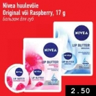 Allahindlus - Nivea huulevõie Original või Raspberry, 17 g