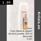 Allahindlus - Color Balance palsam värvitud juustele, 200 ml