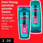 Elvital Fibralogy juuksekiudu paksendav šampoon (250 ml) või palsam (200 ml)