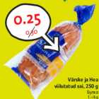 Allahindlus - Värske ja Hea
viilutatud sai, 250 g