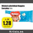 Allahindlus - Nisked salvrätikud Huggies Everyday 56 tk