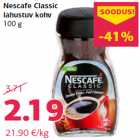 Allahindlus - Nescafe Classic
lahustuv kohv
100 g