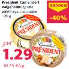 Allahindlus - President Camembert
valgehallitusjuust