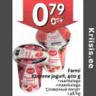 Allahindlus - Farmi
Koorene jogurt,400 g
.vaarikatega
.maasikatega