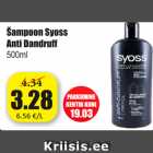 Allahindlus - Šampoon Syoss Anti Dandruff 500 ml