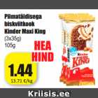 Allahindlus - Piimatäidisega
biskviitkook
Kinder Maxi King