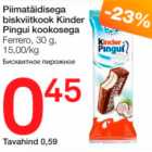 Allahindlus - Piimatäidisega biskviitkook Kinder Pingui kookosega