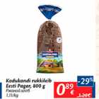 Allahindlus - Kodukandi rukkileib Eesti Pagar, 800 g