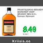 PRANTSUSMAA BRANDY BARDINET VSOP BRANDY