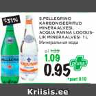 Allahindlus - S.PELLEGRINO KARBONISEERITUD MINERALVESI, ACQUA PANNA LOODUSLIK MINERAALVESI 1 L