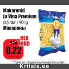 Allahindlus - Makaronid
La Vina Premium
(spiraal) 400g