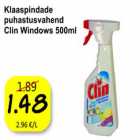 Allahindlus - Klaaspindade puhastusvahend Clin Windows