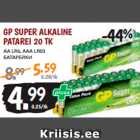 Allahindlus - GP Super alkaline patarei 20 tk