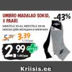 Allahindlus - UMBRO MADALAD SOKID, 3 PAARI 