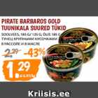 Allahindlus - PIRATE BARBAROS GOLD TUUNIKALA SUURED TÜKID