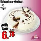 Allahindlus - Kohupiima-kirsitort
1kg
