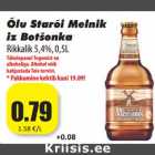 Allahindlus - Õlu Starõi Melnik
iz Botšonka
Rikkalik 5,4%, 0,5L