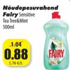 Nõudepesuvahend
Fairy Sensitive
Tea Tree&Mint
500ml