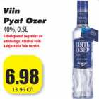 Allahindlus - Viin
Pyat Ozer
40%, 0,5L