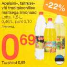 Allahindlus - Apelsini-, tsitrusevõi
traditsioonilise
maitsega limonaad