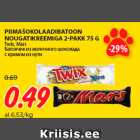 PIIMAŠOKOLAADIBATOON
NOUGATIKREEMIGA 2-PAKK 75 G