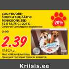 COOP KOOREŠOKOLAADIJÄÄTISE
MINIKOONUSED
12 X 18,75 G / 225 G