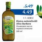 Allahindlus - Ekstra-neitsioliiviõli Alive Barbera 500 ml