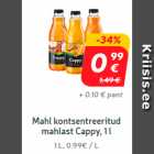 Allahindlus - Mahl kontsentreeritud
mahlast Cappy, 1 l
