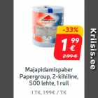 Majapidamispaber Papergroup,
2-kihiline, 500 lehte, 1 rull*
